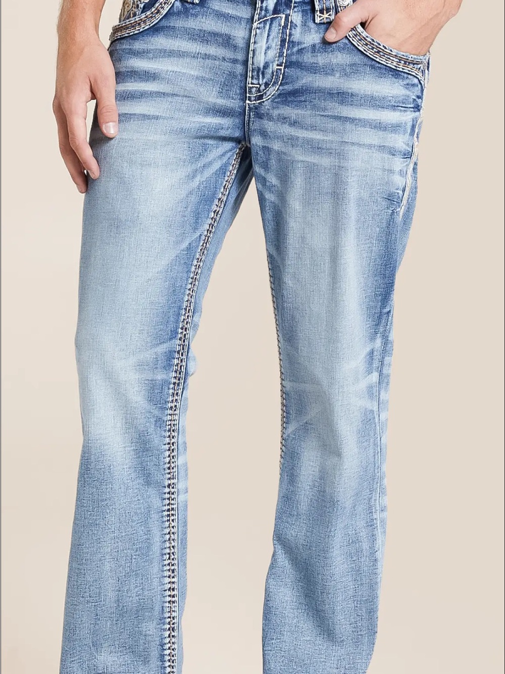Rock Revival Mens Cladus Boot Cut Jeans Regular